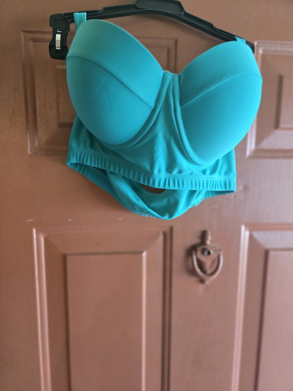 Teal Strapless Longline Bra Set - Women Intimates & Sleepwear